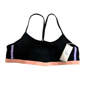Calme‎ Endurance Sports Bra II Black Peach Lavender Athletic Yoga Gym XL